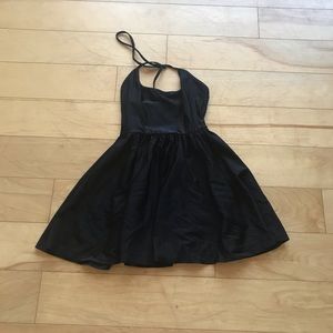 American Apparel Black Mini Skater Dress
